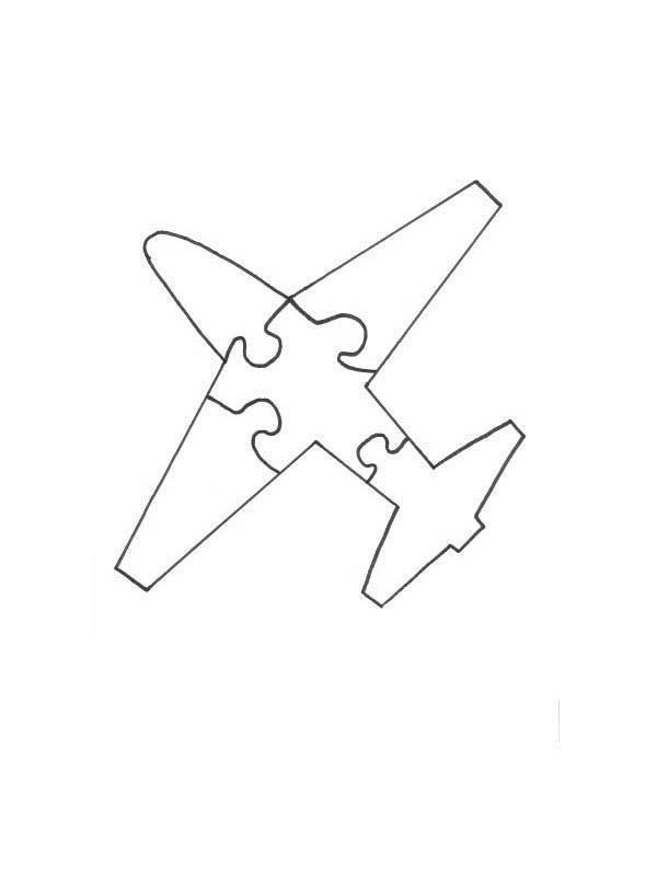 puzzle avion Coloriage puzzle avion Coloriage