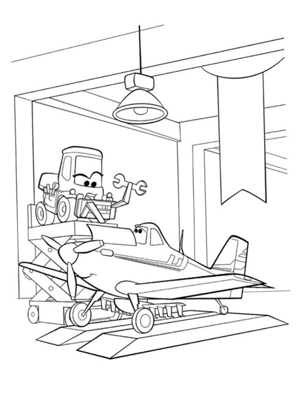 Dusty Crophopper et Dottie Coloriage Dusty Crophopper et Dottie Coloriage
