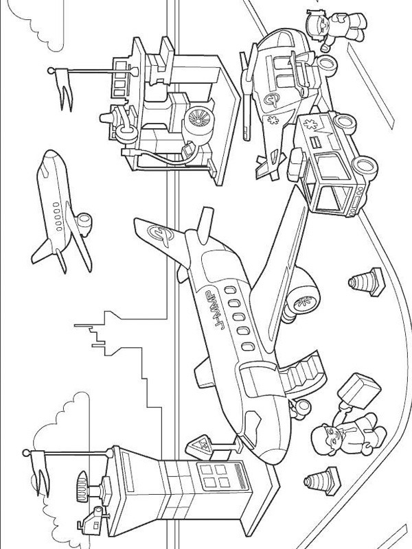 Lego aéroport Coloriage Lego aéroport Coloriage
