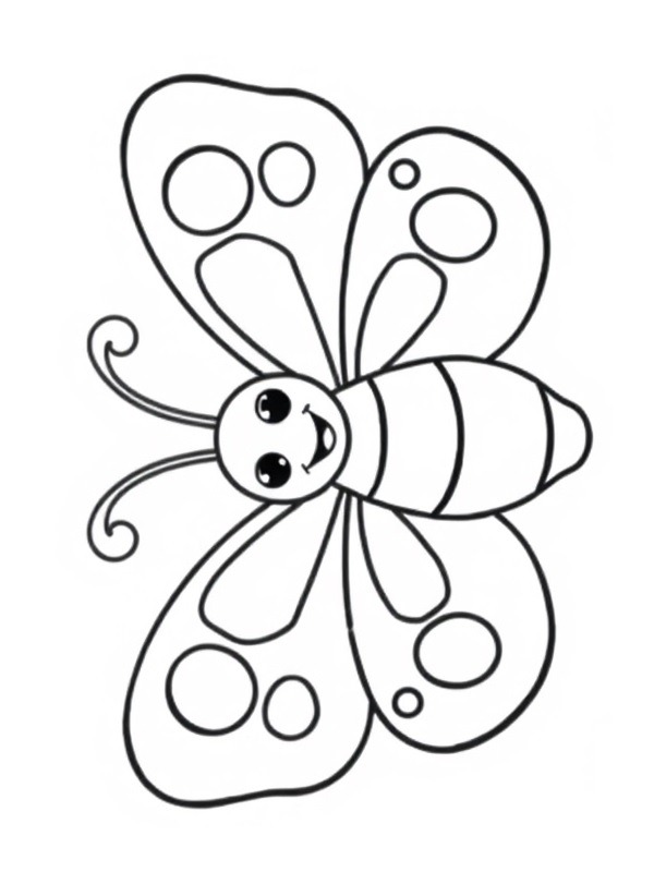Papillon simple Coloriage Papillon simple Coloriage