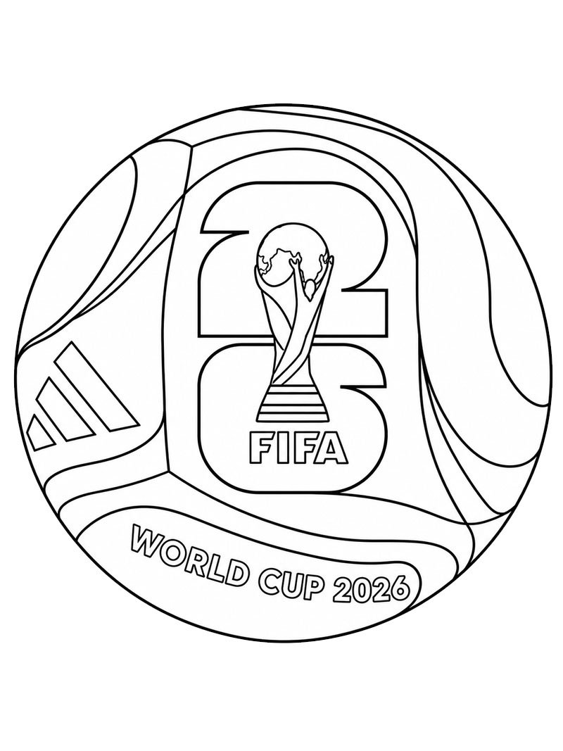 Football Coupe du Monde de la FIFA 2026 Coloriage