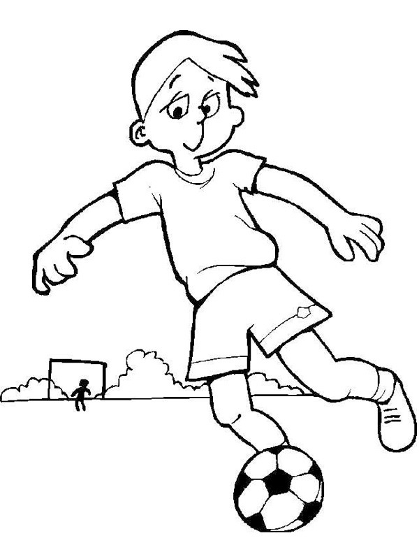 jouer au foot Coloriage jouer au foot Coloriage