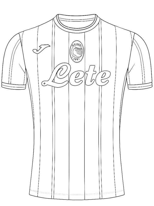 Maillot de foot Atalanta Bergamo Coloriage Maillot de foot Atalanta Bergamo Coloriage