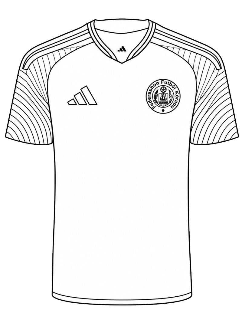 Maillot de foot de Curaçao Coloriage Maillot de foot de Curaçao Coloriage