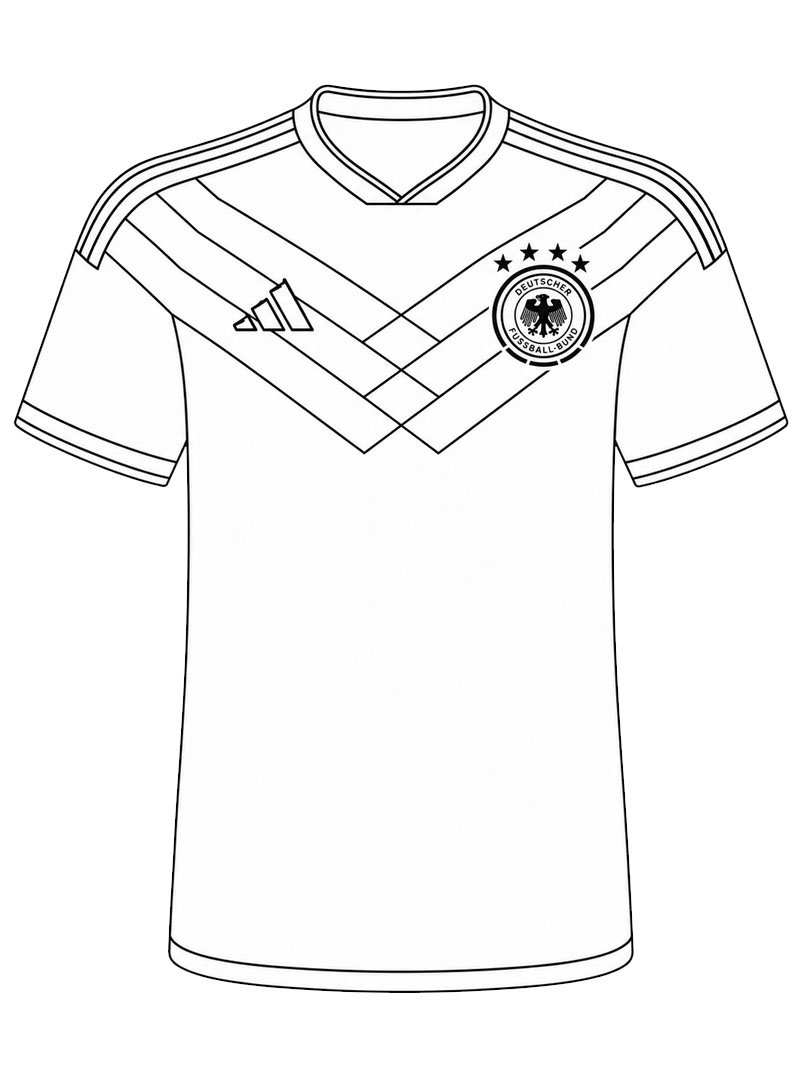 Maillot de Football de l'Allemagne Coloriage
