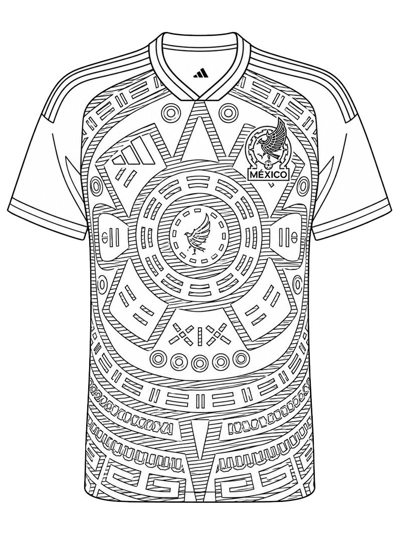 Maillot de Football du Mexique Coloriage