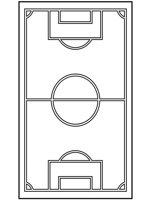 terrain de football Coloriage terrain de football Coloriage
