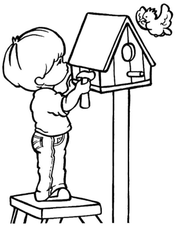 mangeoire Coloriage mangeoire Coloriage
