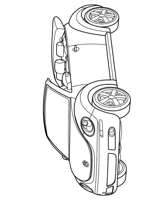 Volkswagen New Beetle Coloriage Volkswagen New Beetle Coloriage