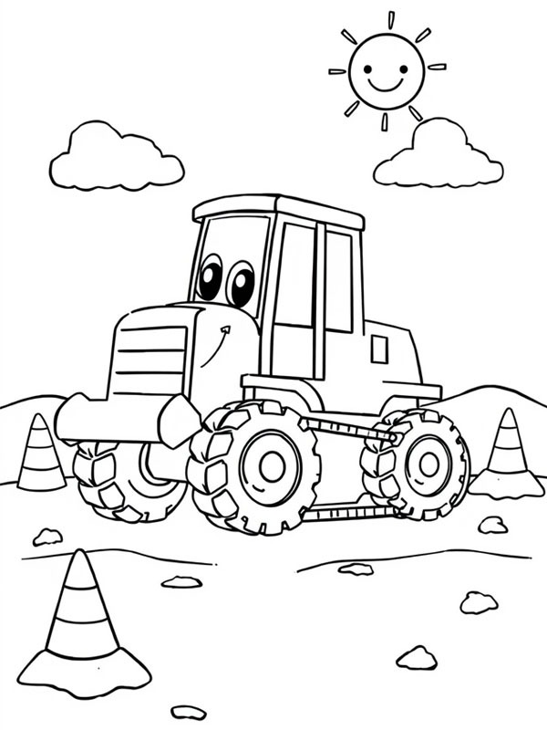 Creuseur joyeux Coloriage Creuseur joyeux Coloriage