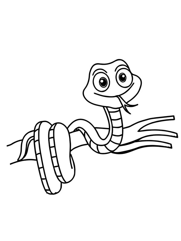 serpent joyeux Coloriage serpent joyeux Coloriage