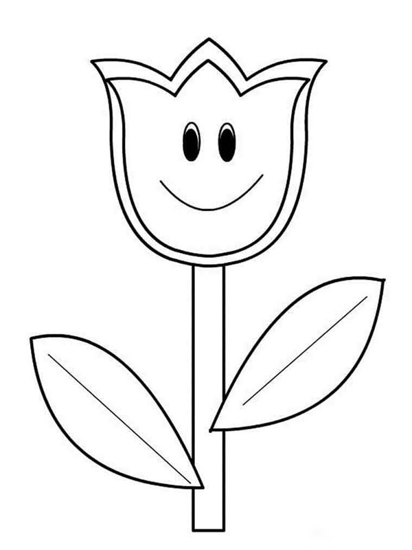 Tulipe joyeuse Coloriage Tulipe joyeuse Coloriage