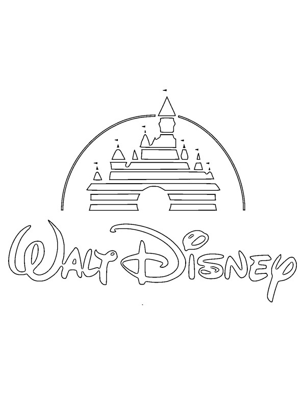 Logo Walt Disney Coloriage