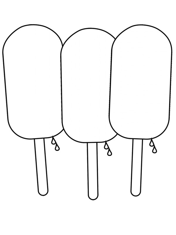 glaces à l'eau Coloriage glaces à l'eau Coloriage