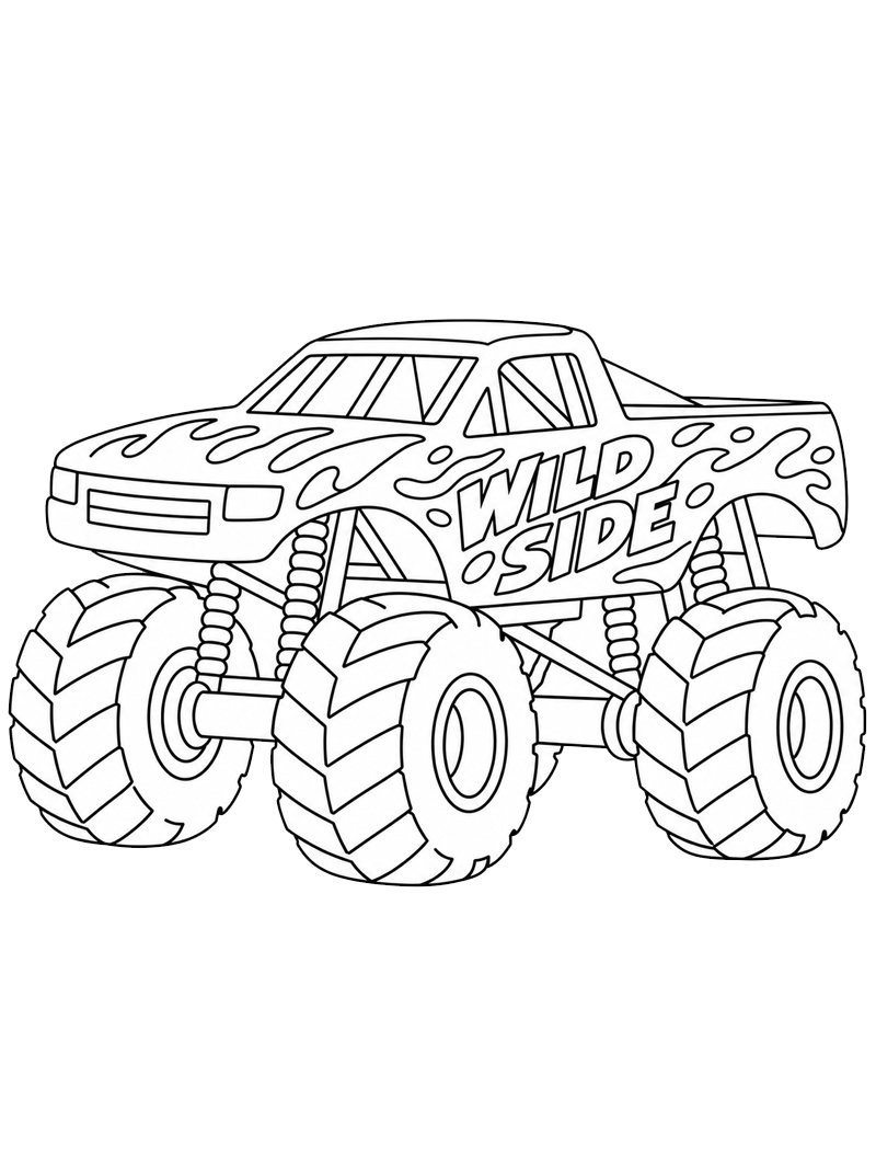 Monster Truck Wild Side Coloriage Monster Truck Wild Side Coloriage