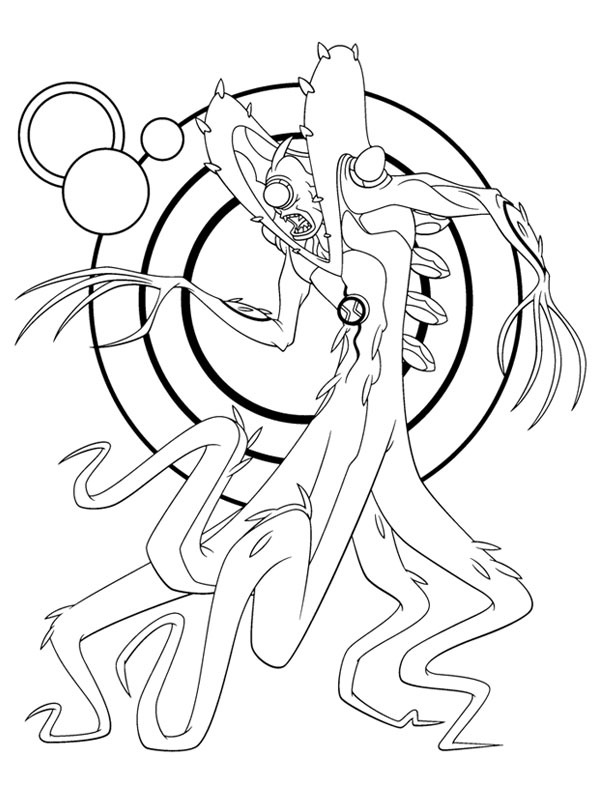 Végétal Ben 10 Coloriage Végétal Ben 10 Coloriage