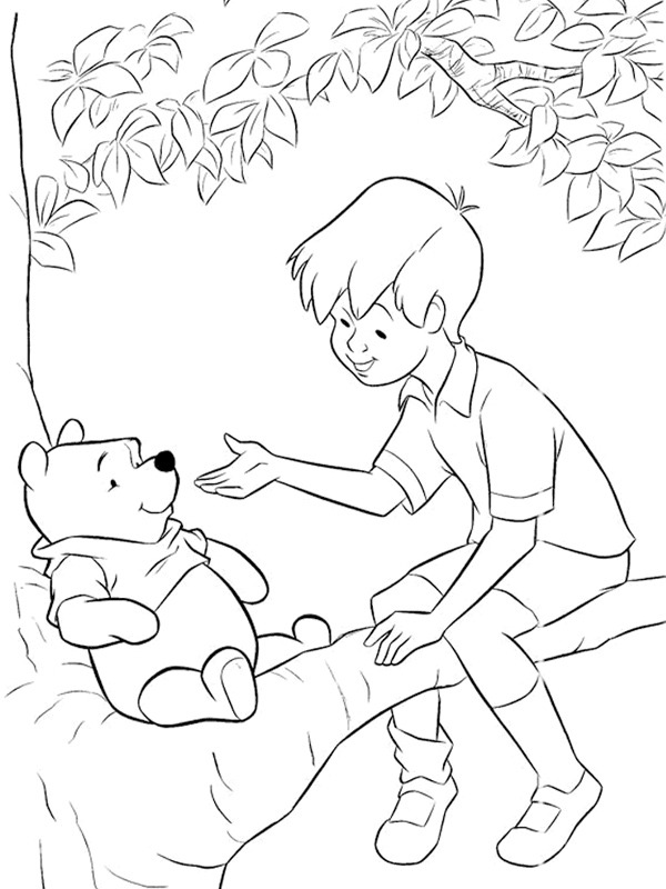 Winnie et Jean-Christophe Coloriage Winnie et Jean-Christophe Coloriage