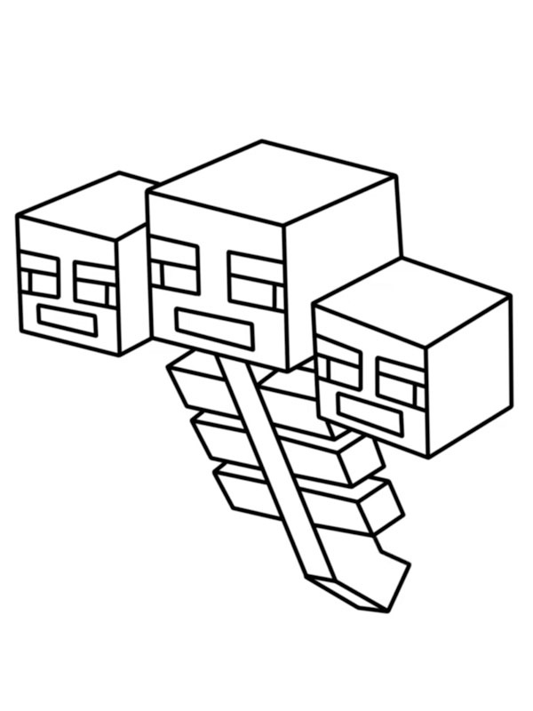 Wither (Minecraft) Coloriage Wither (Minecraft) Coloriage
