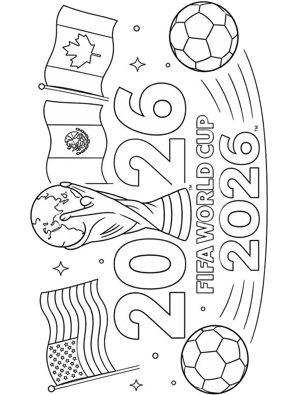 Coupe du monde 2026 football Coloriage Coupe du monde 2026 football Coloriage
