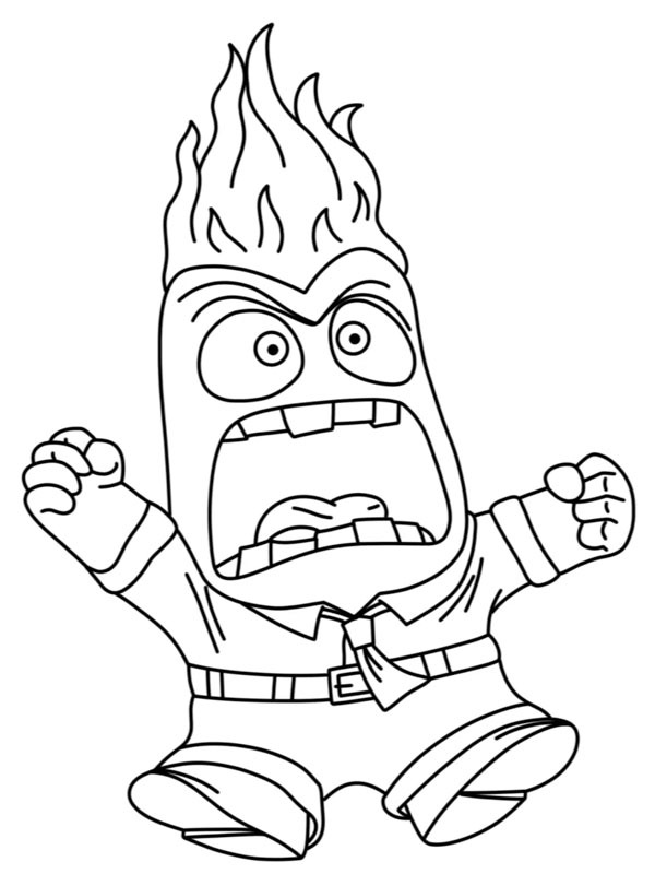 Colère (Vice-versa) Coloriage Colère (Vice-versa) Coloriage