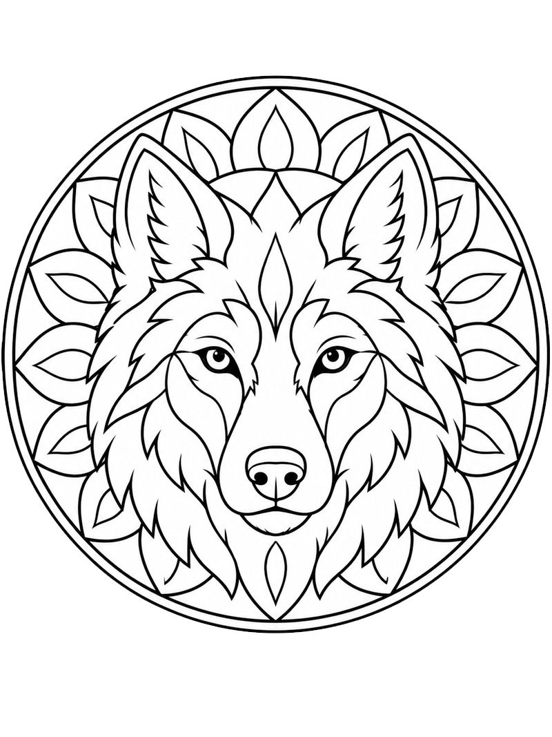 Madala loup Coloriage Madala loup Coloriage
