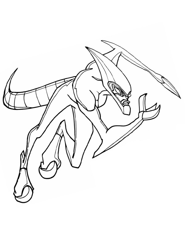 XLR8 Ben 10 Coloriage XLR8 Ben 10 Coloriage