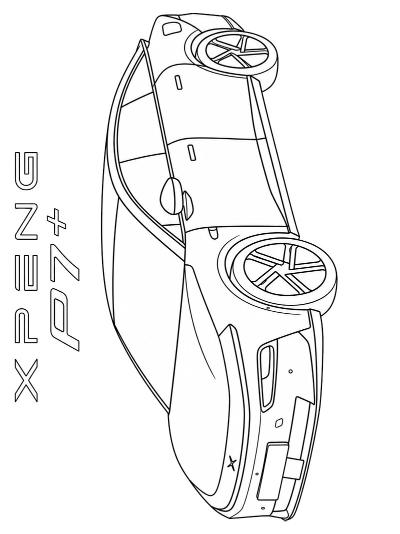 Xpeng p7+ Coloriage Xpeng p7+ Coloriage