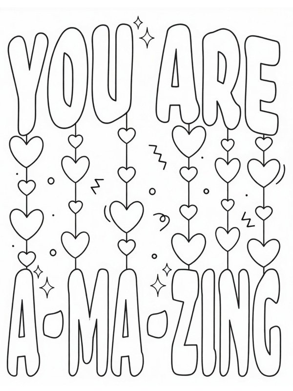 You Are Amazing Coloriage