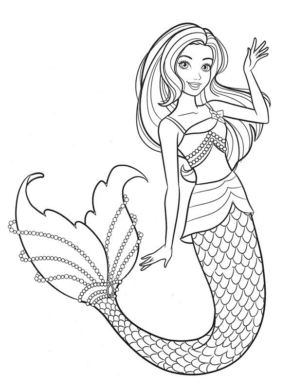 Siréne Barbie Coloriage Siréne Barbie Coloriage