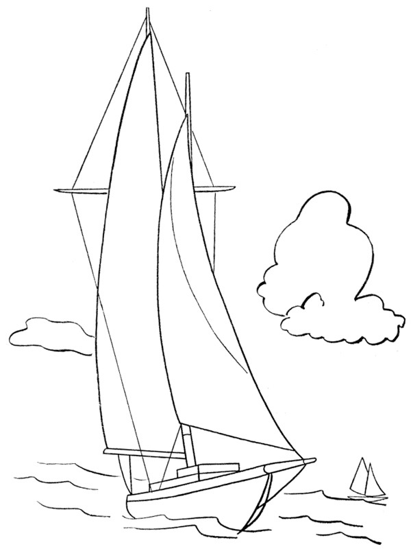 Bateau à voile Coloriage Bateau à voile Coloriage