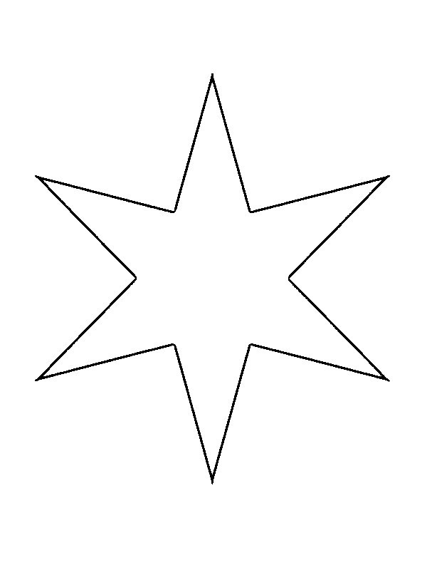Étoile à six branches Coloriage Étoile à six branches Coloriage