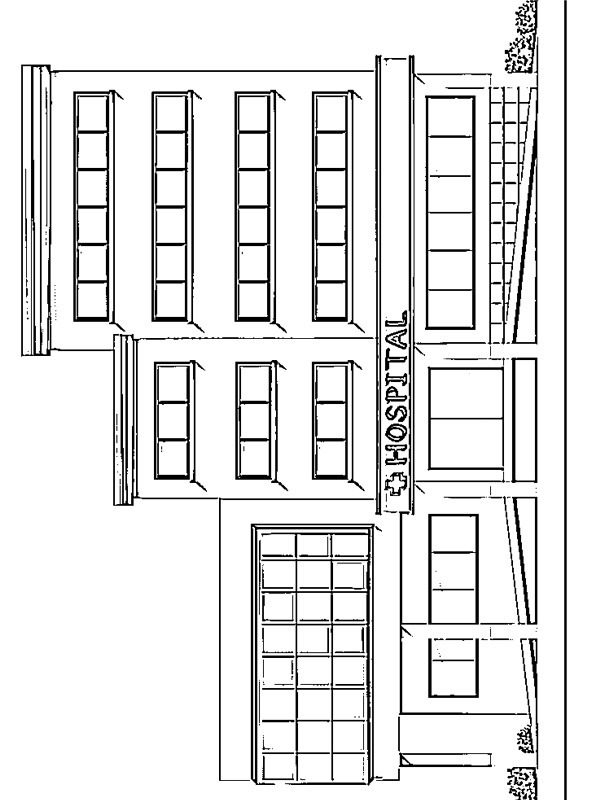 Hôpital Coloriage